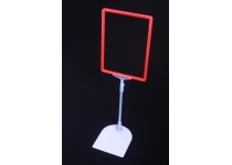 A4 Poster Holder Red with telescopic stands